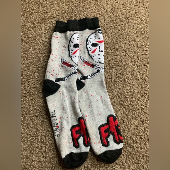 Jason F13th socks ❤️🤍🖤 - Picture 2 of 3